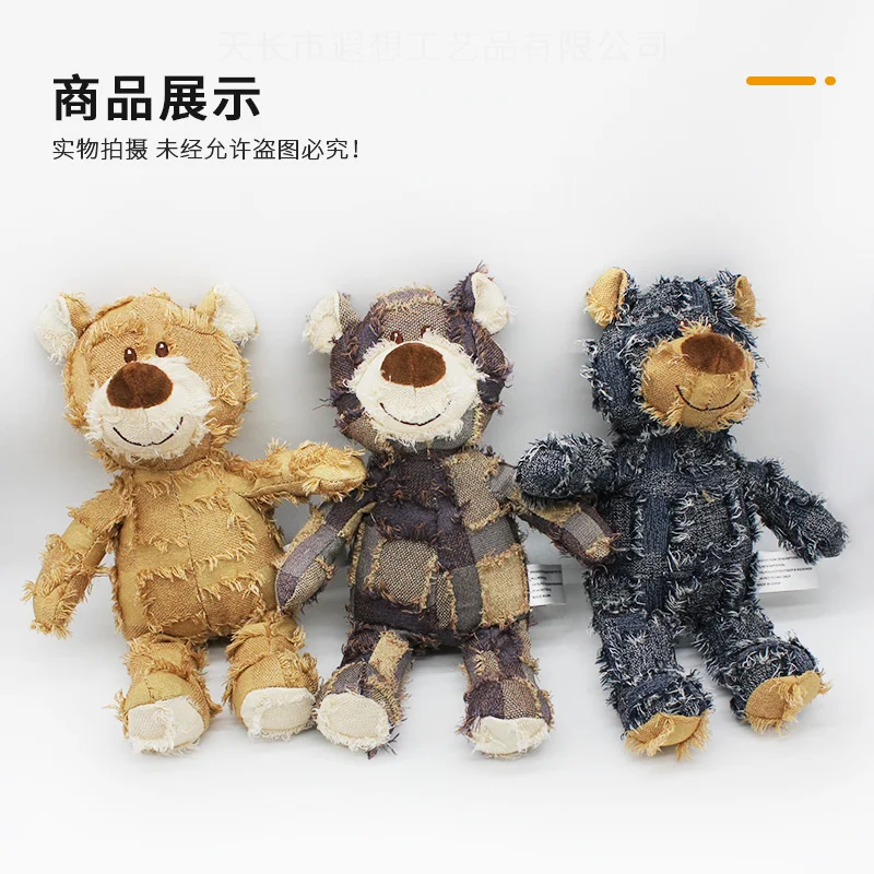 Pet Teddy Bear Soundmaking Toy Plush Interactive Dog Toys Grinding Cleaning Teeth Anti Bite Abreact Plaything Bear Pets Supplies