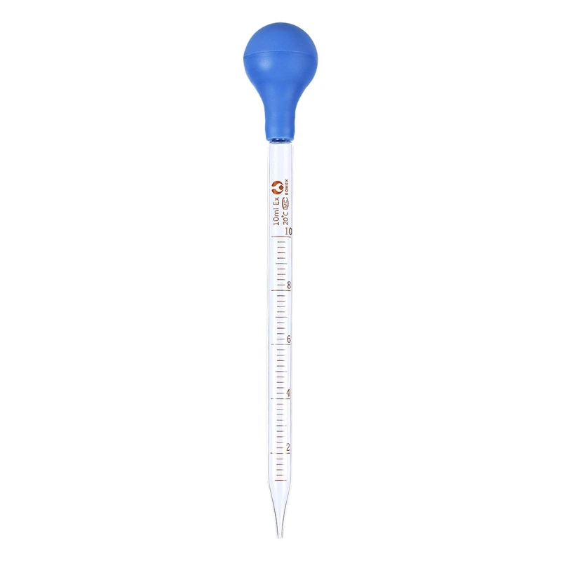 Droppers Glass Droppe Drip Pipette Liquid Pipettes Set Clear Scale Measuring Pipettes for W/ Cleaning Brush for Laborato