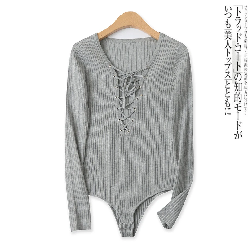 Slim Fit Long Sleeve Knitted Dress Pants Front Tie Button Bottom Women's Autumn New Style Casual Fashion Short Pants