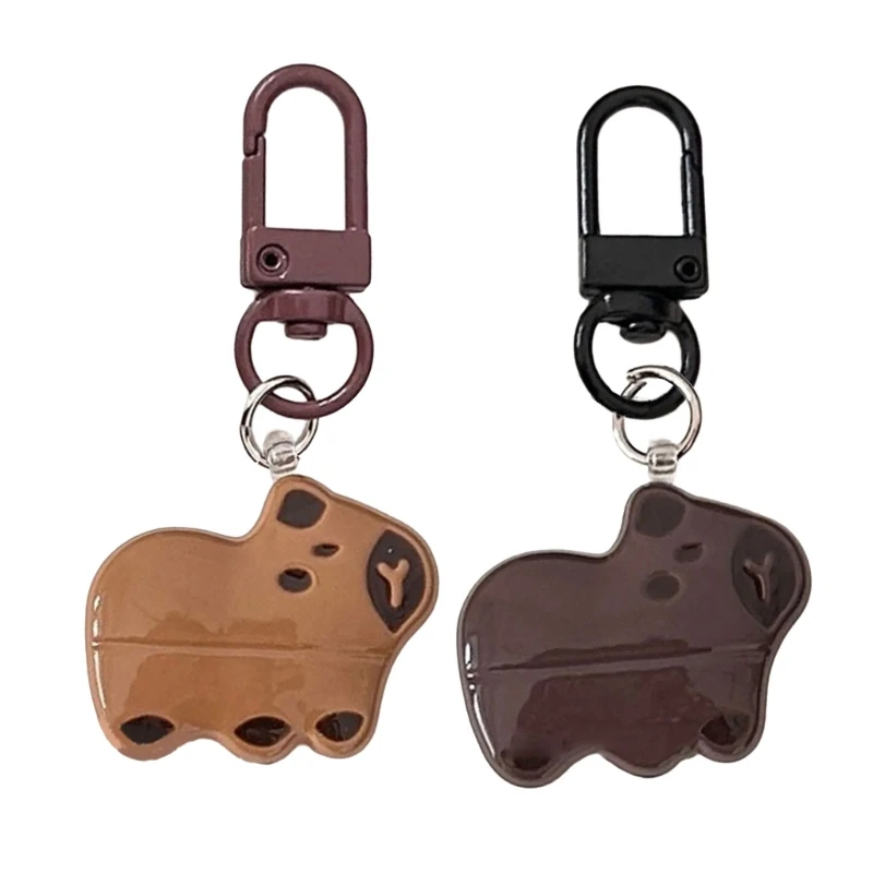 Fun Capybara Keyring High Gloss Finish Key Rings for Students and Professionals