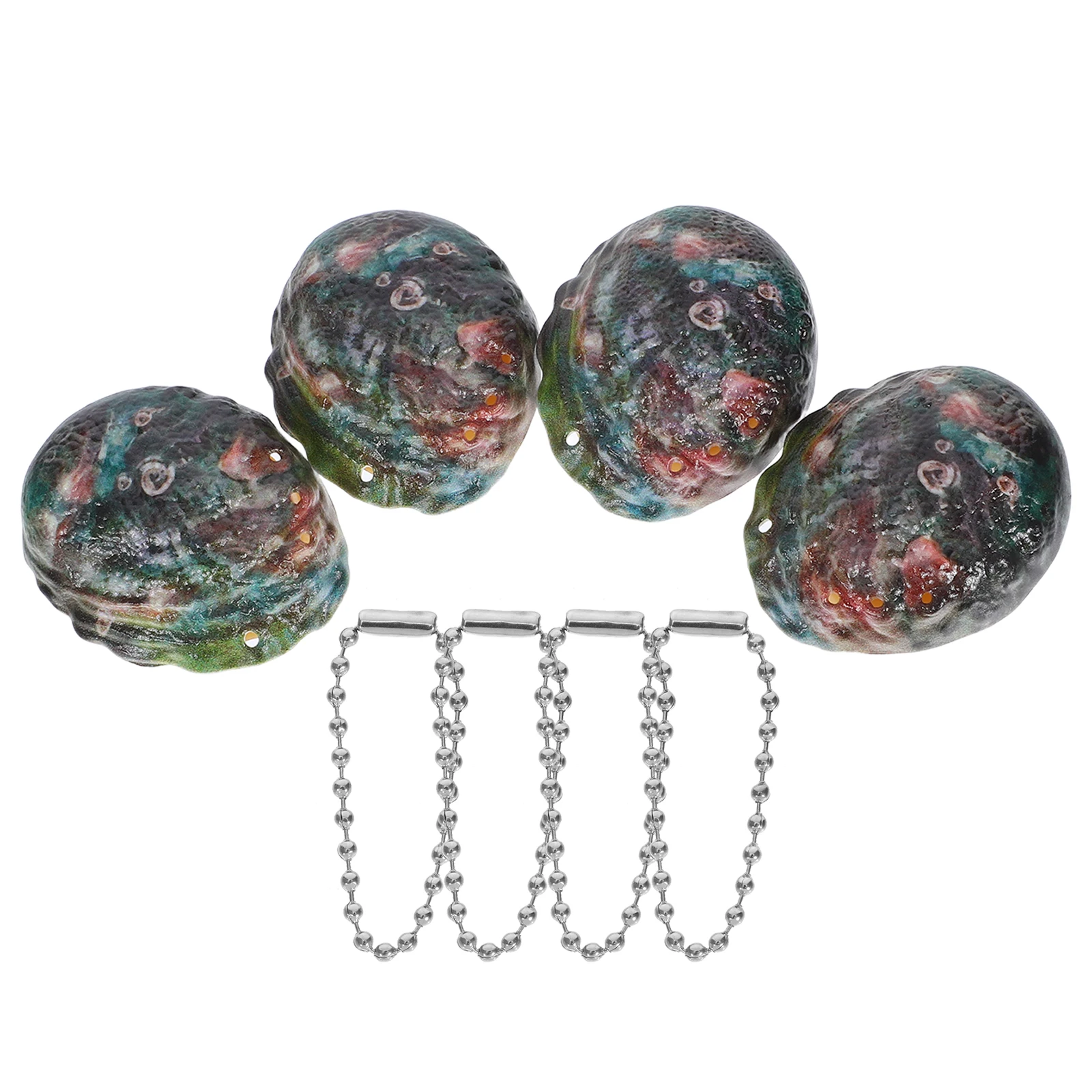 

4 Pcs Push Water Gun Fake Abalone Shell Toy Modeling Plastic Abalone-shaped Squirter