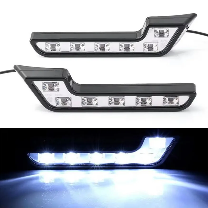 12V L Shaped Driving Lamp Daytime Running Fog Light Durable Waterproof Car LED Lamp 1SET