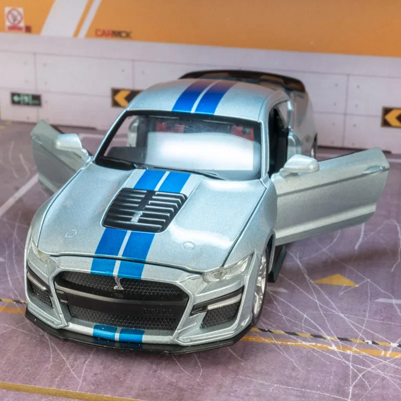 

Модель автомобиля из сплава под давлением 1:32 Mustang GT500, миниатюрный гоночный металлический автомобиль, коллекционный подарок для детей, рождественские популярные игрушки для мальчиков