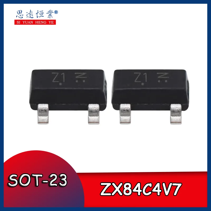 

100pcs Surface mount voltage stabilizing transistor BZX84C4V7 4.7V Screen printing :Z1 Z1w SOT-23