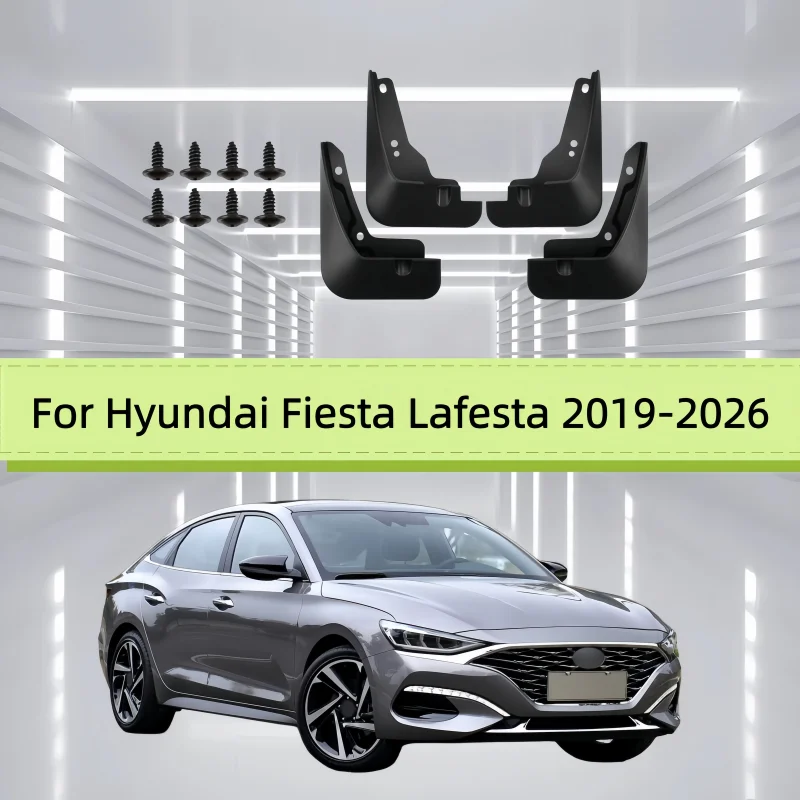 Car Mud Flaps Fender For Hyundai Fiesta Lafesta 2019-2026 Front And Rear Wheels Mudflaps Splash Guard Protection Accessories