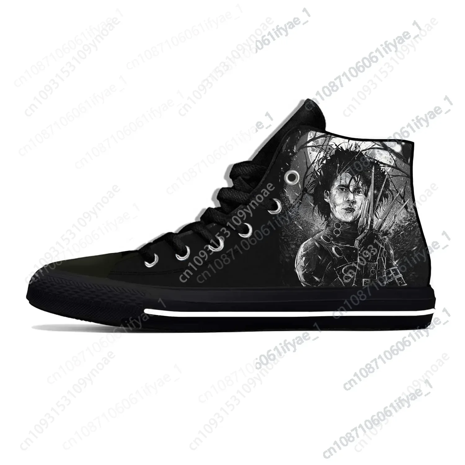 

Hot Cool Edward Scissorhands Johnny Depp Fashion Casual Shoes High Top Breathable Men Women Classic Sneakers Latest Board Shoes