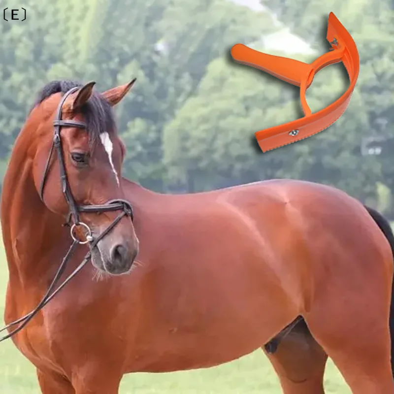 〔E〕Horse Sweat Scraper With Handheld Grooming Cleaning Animal Cattle Horse Donkeys Accessories Random Color〔Winter5〕