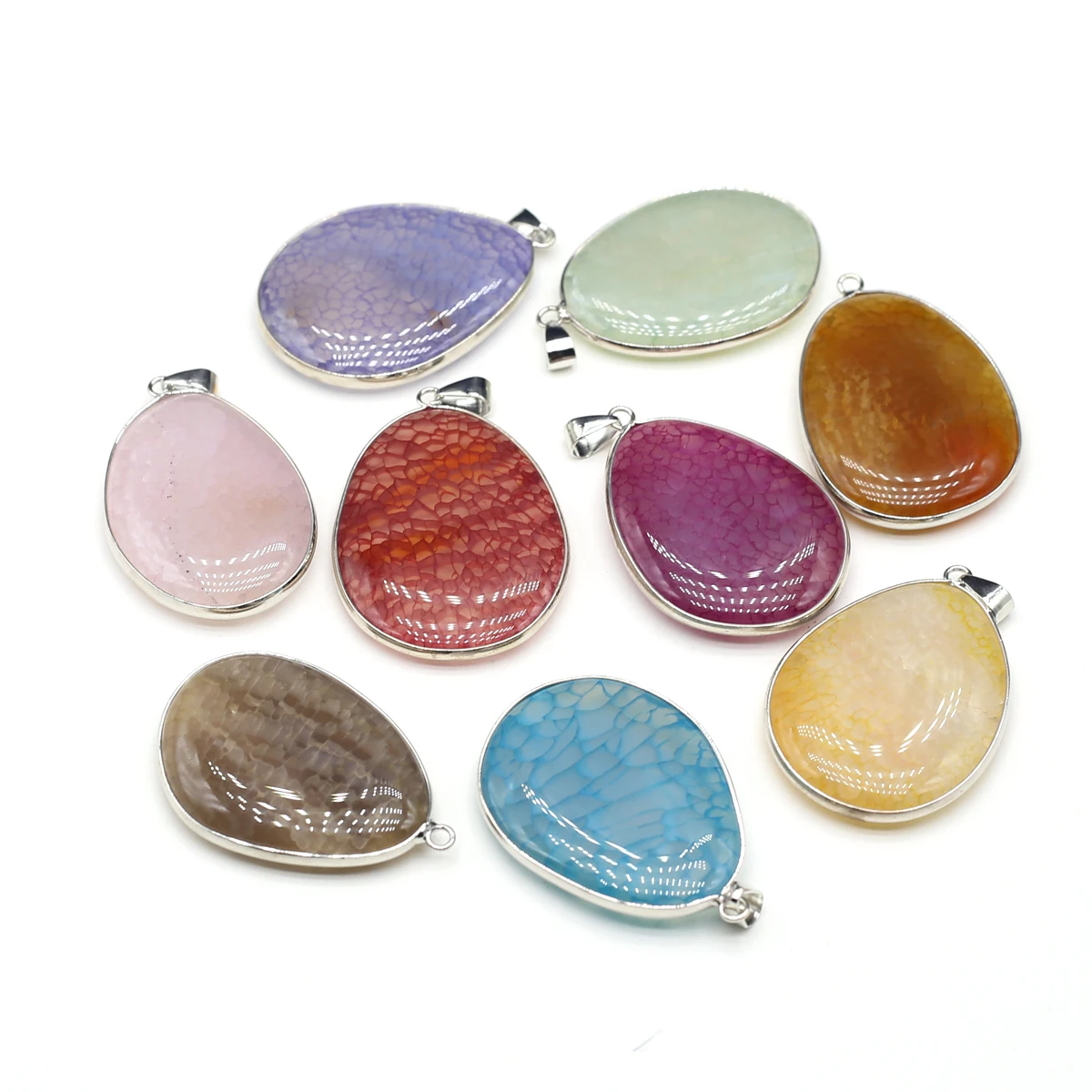 31x45mm Natural Stone Agate Pendant Irregular Shape Charms for Jewelry Making Supplies DIY Necklace Earrings Charms Accessories