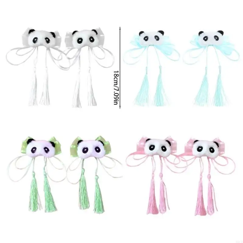 M6CD Girls Hair Clip Ancient Chinese Hanfu Hairpin Panda Hairclip Women Hair Ornament