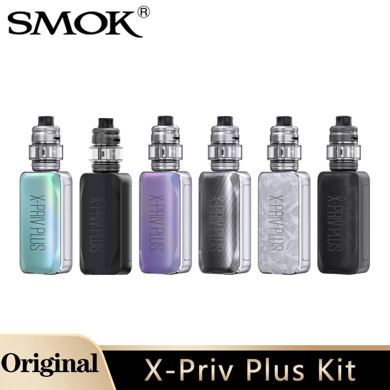 Original SMOK X-Priv Plus Kit 225W 18650 Battery 5.5ml TF-D SubTank 0.15ohm/0.23ohm Coil Vape DTL E Cigarette Vaporizer