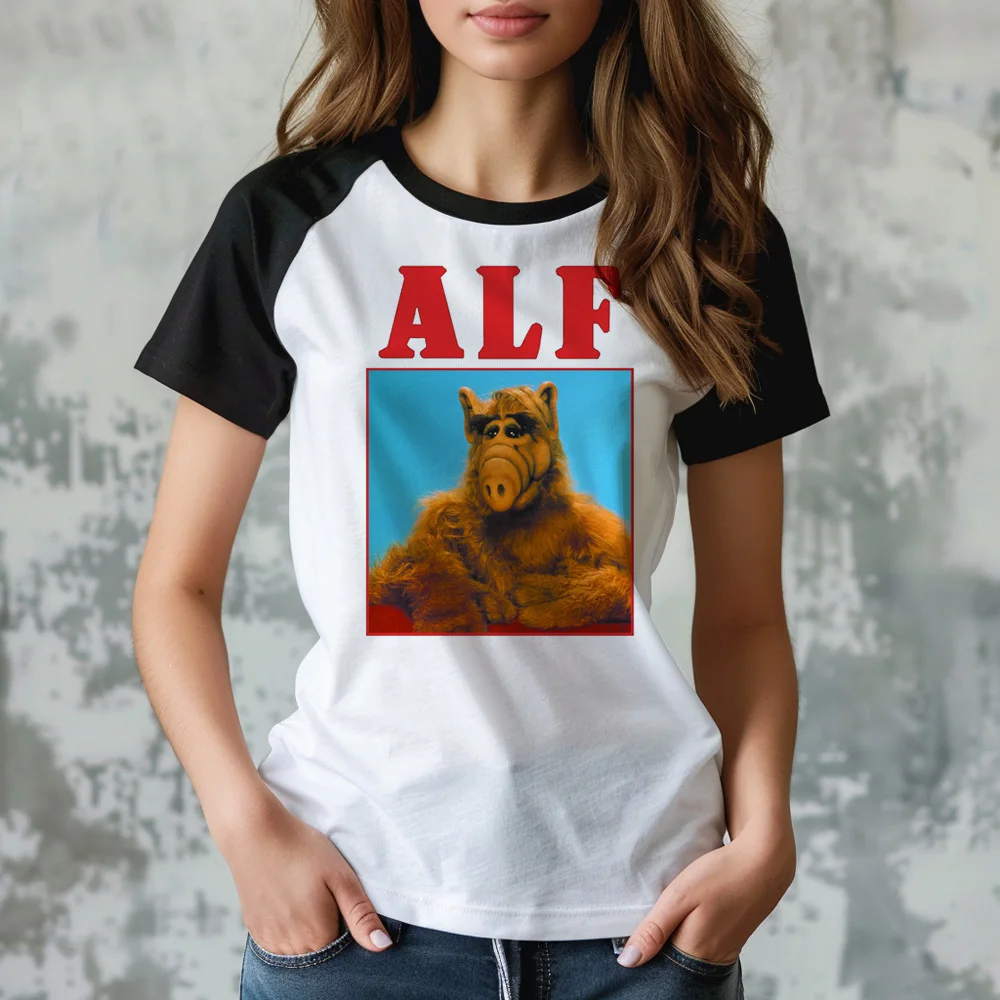 Alf t-shirts women Y2K graphic summer t shirt girl funny clothing