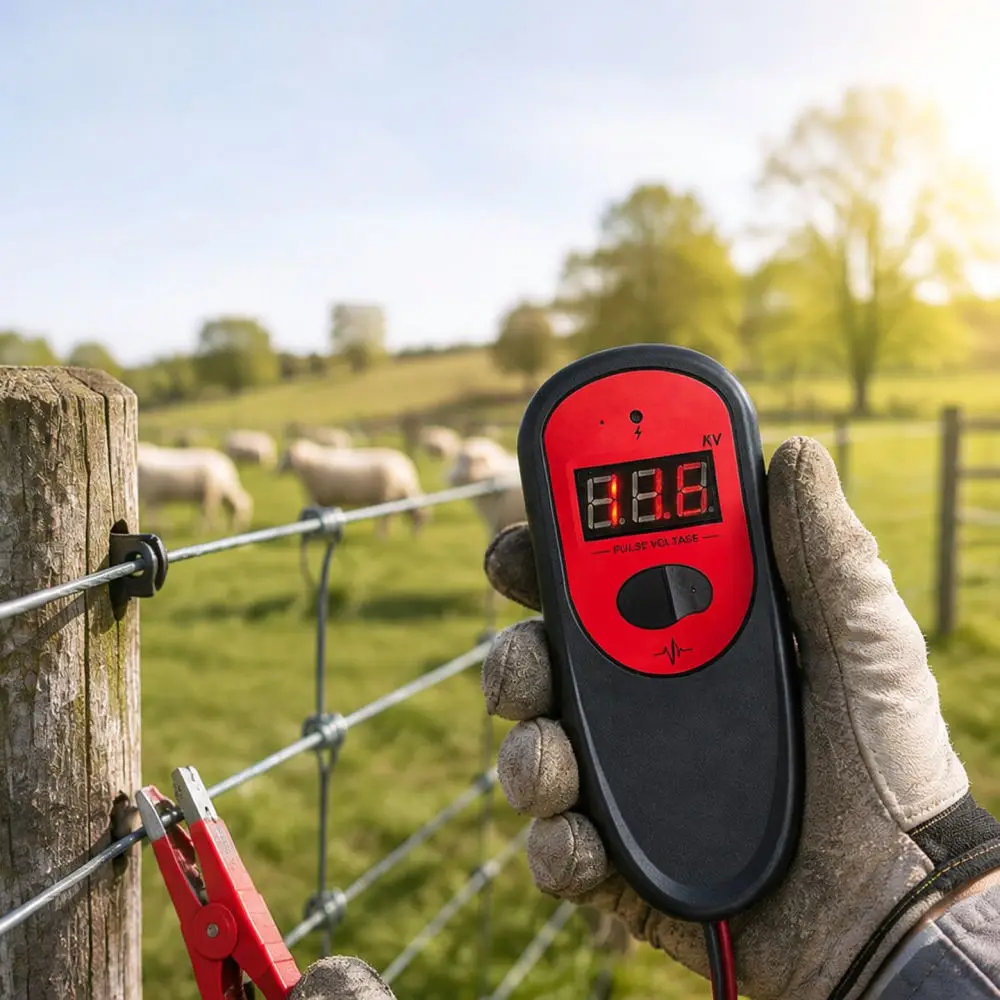 Smart Pulse Voltage Measuring Tool For Electric Fence Digital Voltmeter For Ranch Security System Troubleshooting