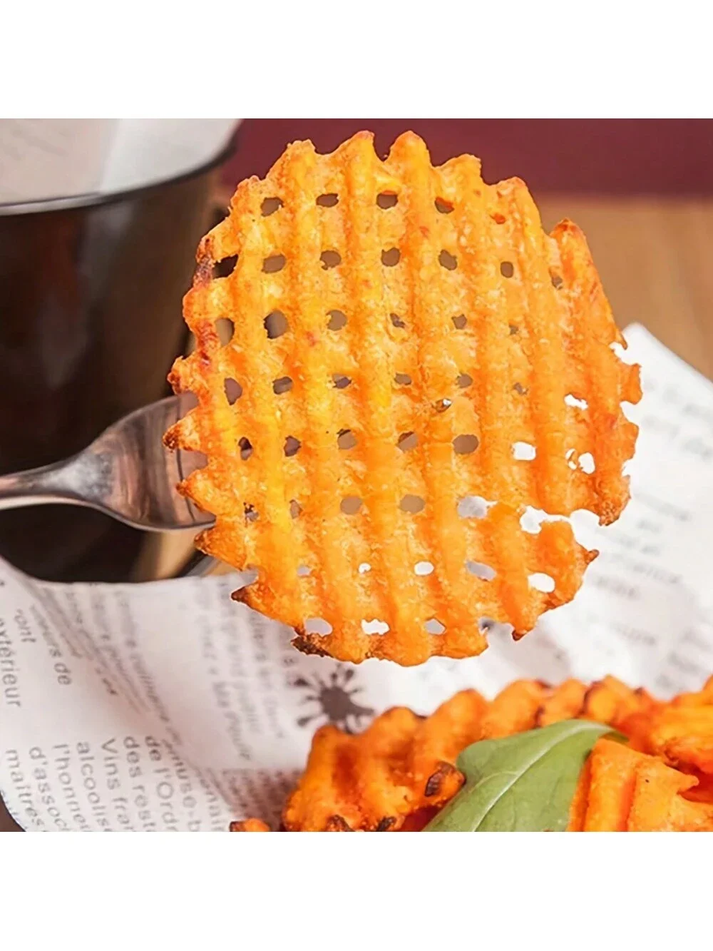 French Fries Mesh Cutter, Fatiador De Batata, Grade Ondulada, Chips Domésticos, Cor Aleatória