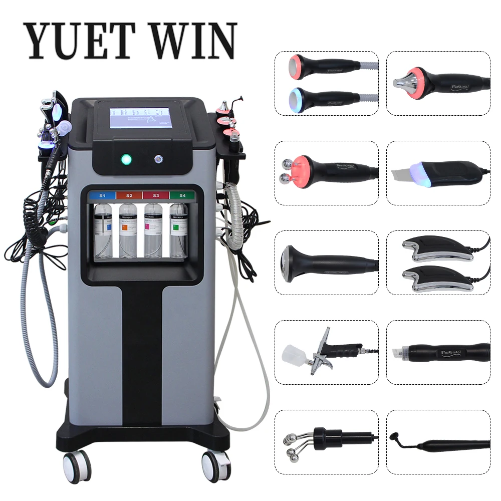 YUET WIN 10w1 Hydrodermabrazja Urządzenie do Głębokiego Oczyszczania Twarzy Liftingu Oczu Spray Wodny z Tlenem Pielęgnacja Skóry Bubble SPA Urządzenie Kosmetyczne