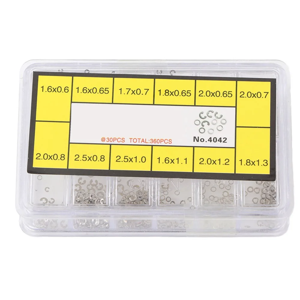 Convenient 12 Styles Watch Spring Metal Boxed Watch Parts Assorted Calendar Washer Movement Fix