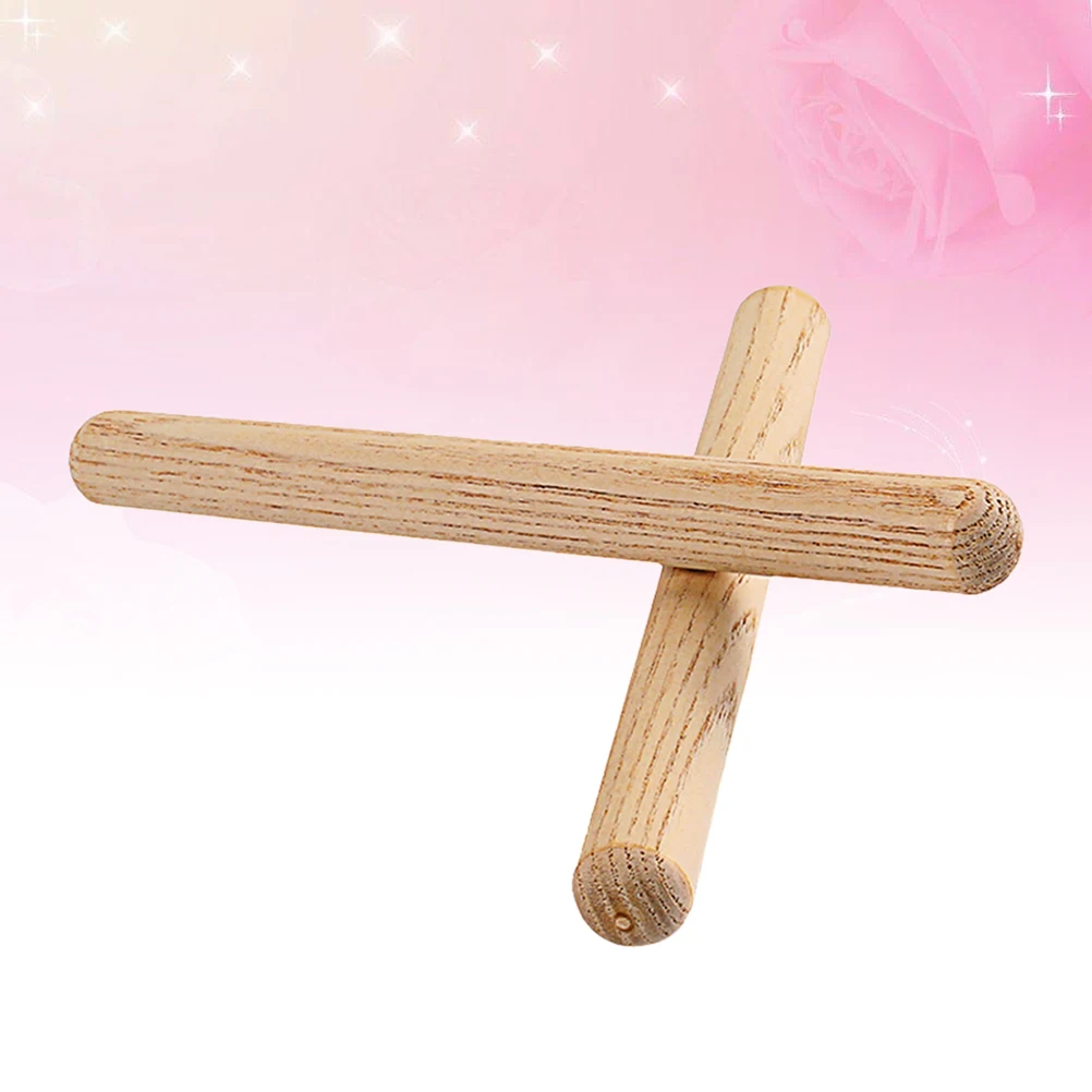 

2 pcs Mini Wooden Drumsticks Eco-Friendly Unpainted Heavy Duty Anti-Slip Surface Rhythm Sticks For Drummer Beginners