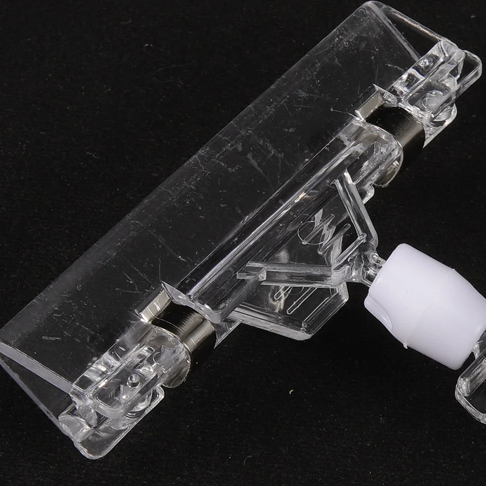 2 Pcs Rotating Price Folder Clip Tag Holders Display Stand Commodity Small Sign Plastic Banner Clips