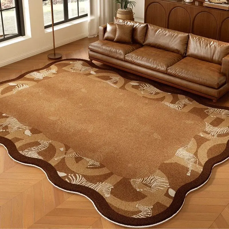 Retro Style Bedroom Decor Puppy Pattern Carpet Thicken Plush Study Rug Large Area Carpets for Living Room Fluffy Soft Lounge Mat