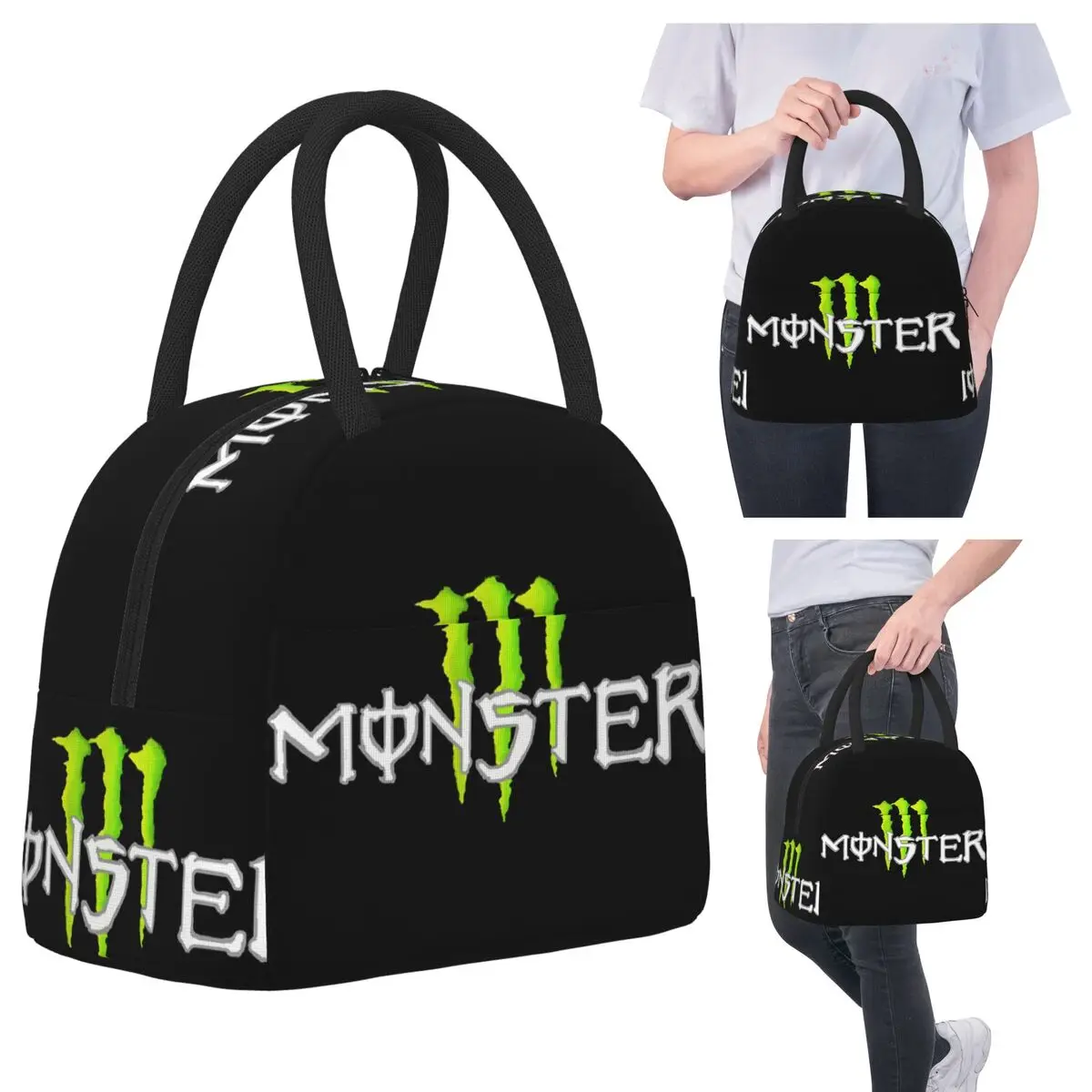 

Изолированная сумка для обеда Images De Monster для женщин, офисный холодильник, термосумка для еды, портативная коробка для завтрака, контейнер