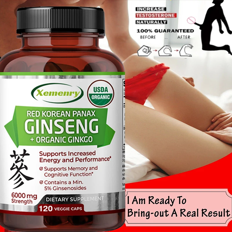 

Maximum Potency Red Korean Ginseng 20:1 Concentrated Extract 6000 Mg, 5% Ginsenosides, Concentrated Root Extract 120 Capsules