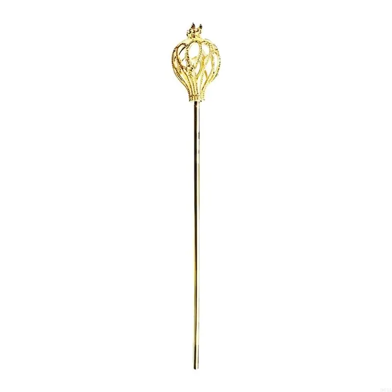 

Shining Royal Gold Queen Scepter With Crystal Rhinestones Decoration For Cosplay Event Beauty Pageant Dressingup Prop 964A