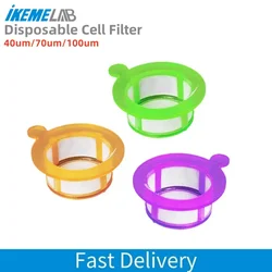 10Pcs Cell Strainers Cell Filter Mesh Polypropylene 40/70/100um Gamma Ray Sterilizing Fillter Funnel