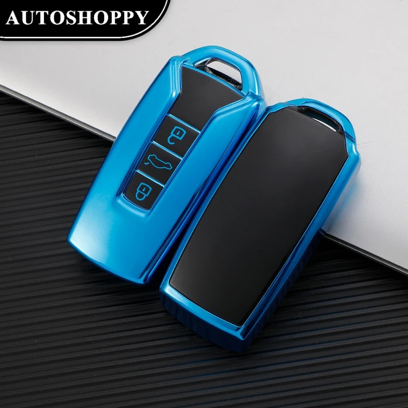 

New Design 3 Buttons Soft TPU Car Key Case for Volkswagen Touareg 2018 - 2021 Smart Remote Key 360° Full Cover Protection Holder