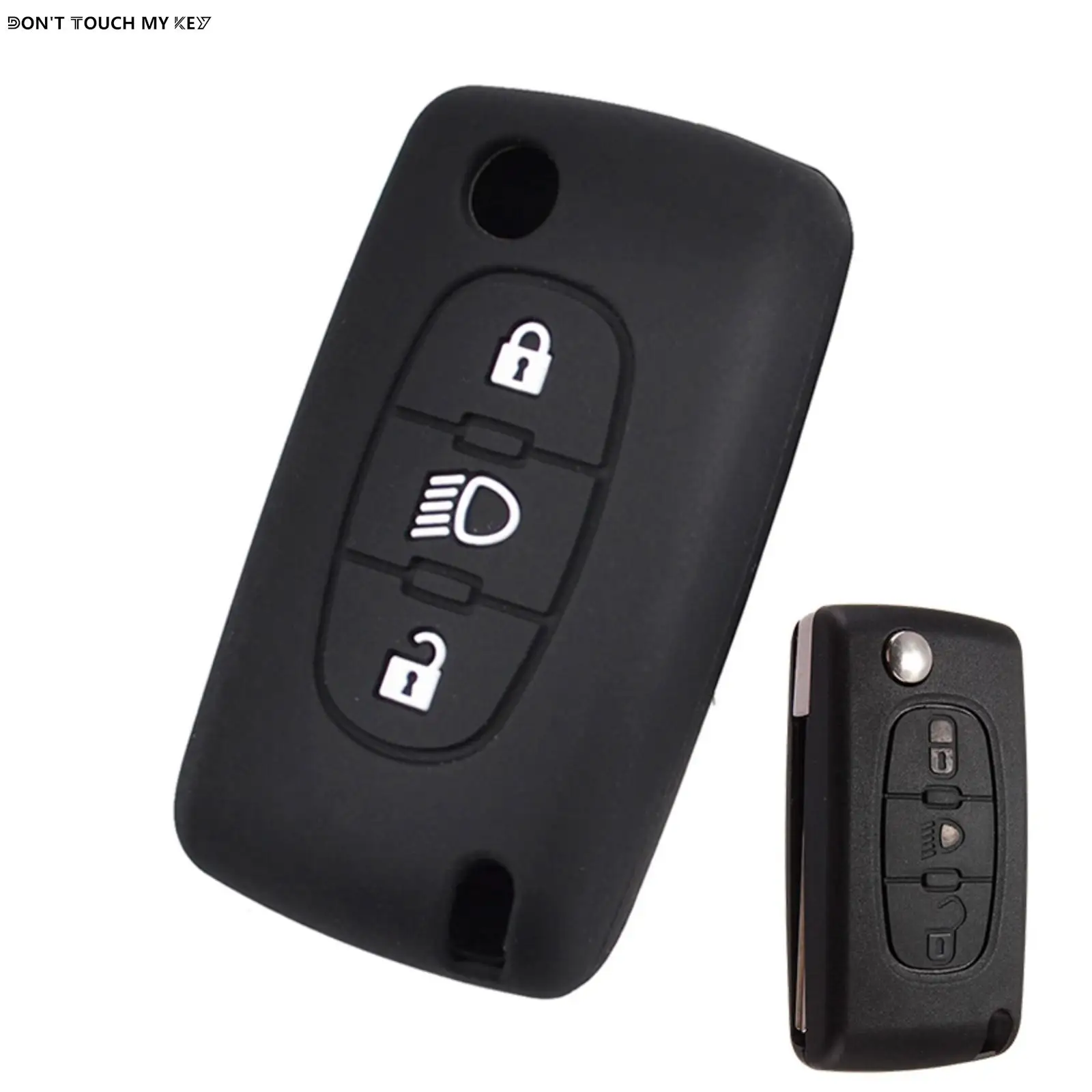 3 Button Silicone Car Key Cover Case Shell Skin Protect For Citroen C2 C3 C4 Picasso Xsara C5 C6 C8 Remote Folding Key