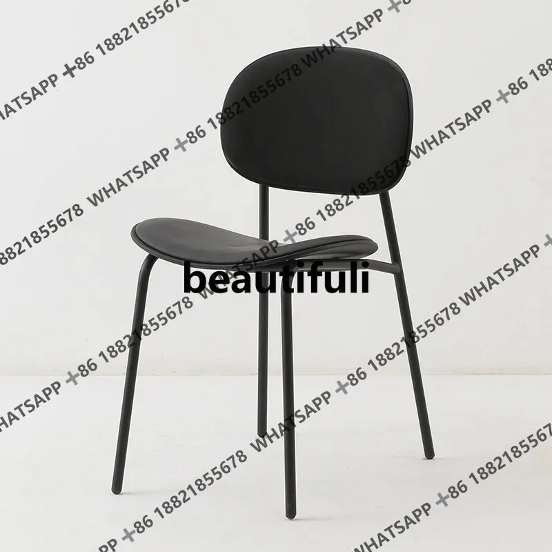 

H Medieval dining chair household backrest stool simple desk chair homestay milk tea shop commercial