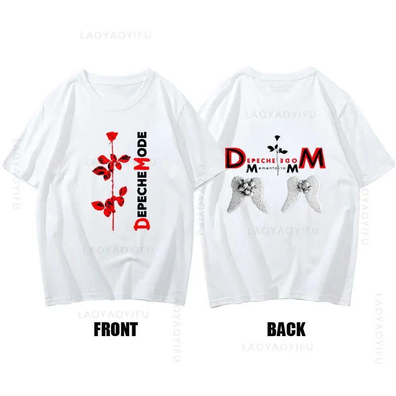 2024 Hot Sale Depeche Mode Theme 100%Cotton T Shirt Summer O-neck Streetwear Print Tops Unique Unisex Hip-hop Short Sleev Tees