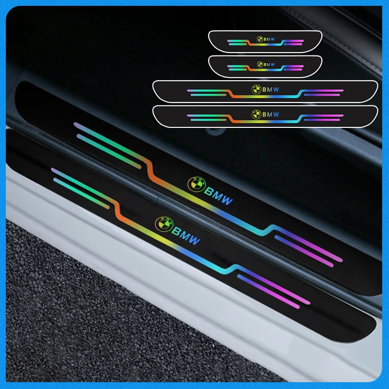 

4PCS Laser Car Threshold Strip Door Sill Protector Car Accessories For BMW E30 E36 E60 E46 E90 E71 E87 E39 F30 F10 F20 F30F45F46