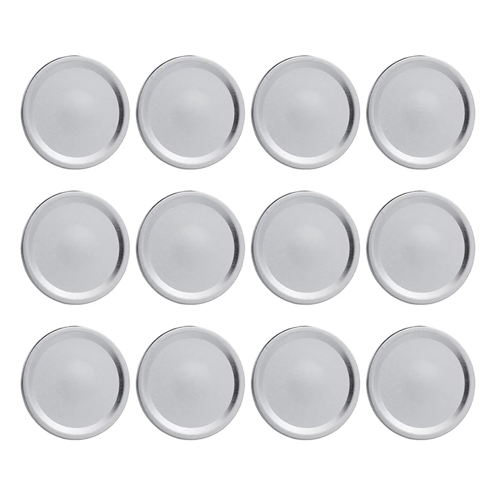 

54 Pcs Tinplate Mason Jar Lids Wide Mouth Sealing Discs Canning Caps Rings Accessories Practical Long Term Use Isolate