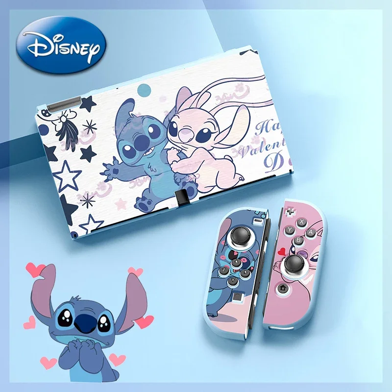 

Disney Lilo Stitch Switch Oled Lite Protective Case Cute Cartoon Figures Anti-slip Soft Shell Game Console Cover Birthday Gifts