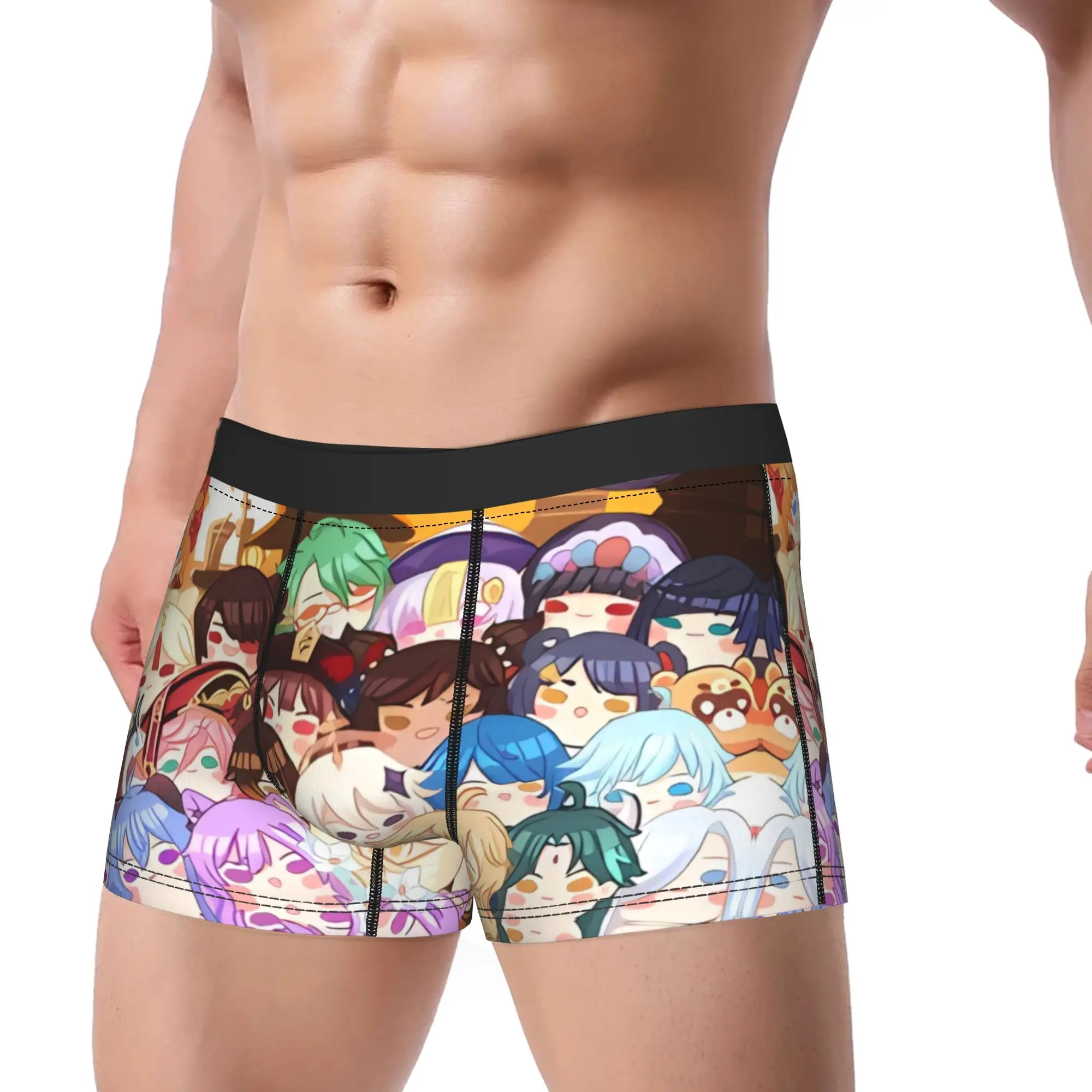 Genshin Impact Game Printed Shorts Briefs  Underwear Hot Sale Men Novelty Boxershorts Printing Plus Size Panties