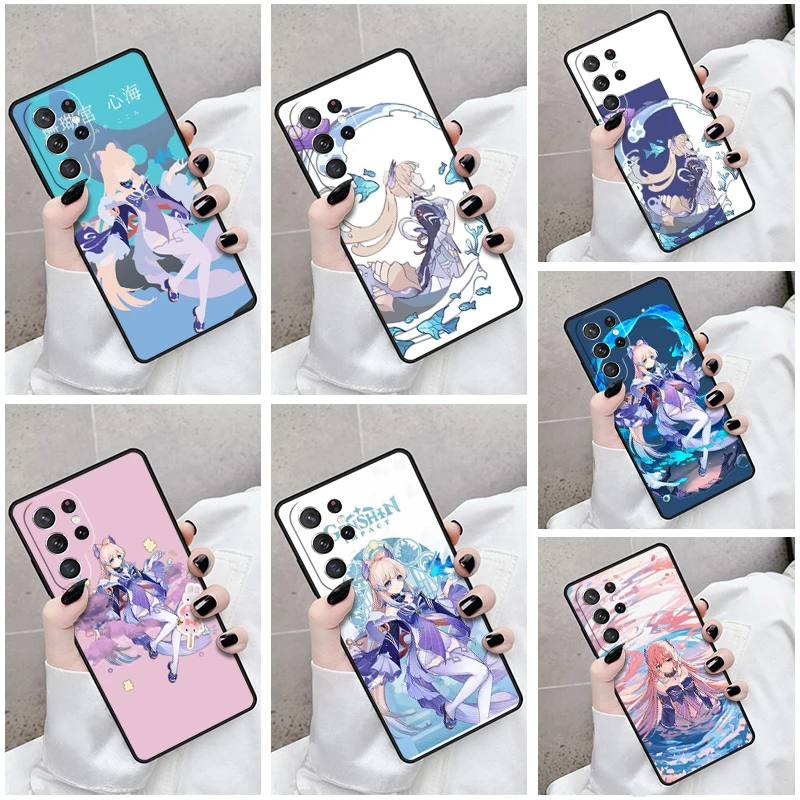 Phone Case For Samsung Galaxy S24 S23 S21fe S22 Ultra Plus Note 10 20 S8 S9 S10 Cover Genshin Impact Sangonomiya Kokomi