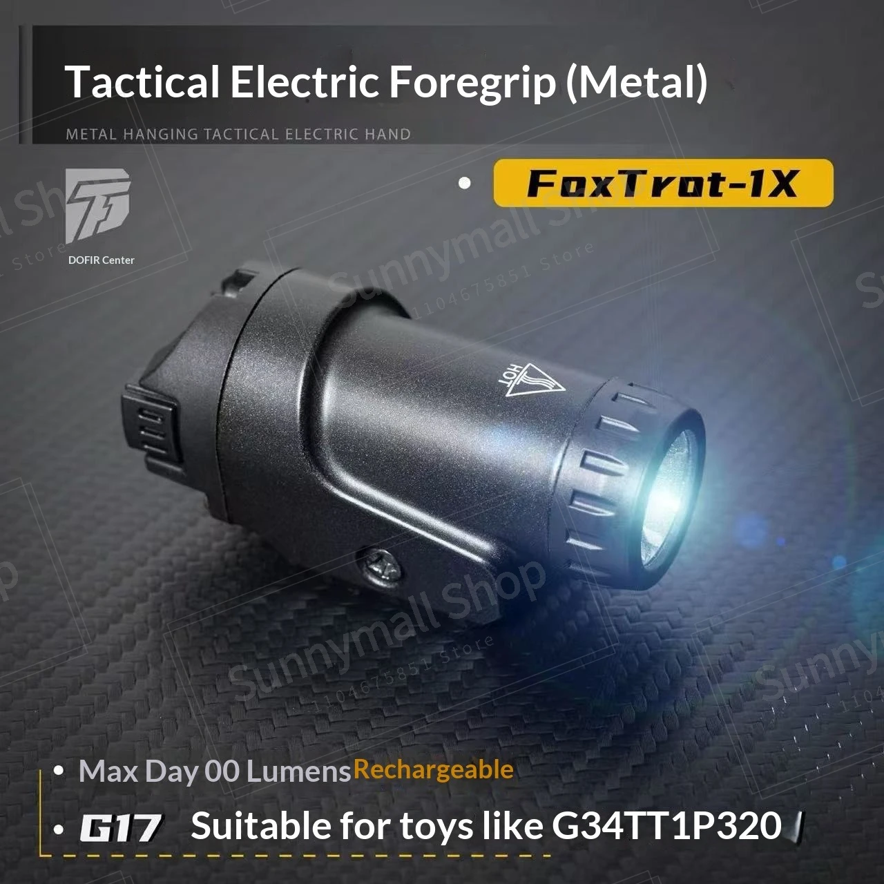 

FOXTROT1X Metal & ZSD-01 Nylon 800LM Tactical Flashlight, Strobe, 20mm Picatinny Rail, for Outdoor & WARGAME Toy Light.