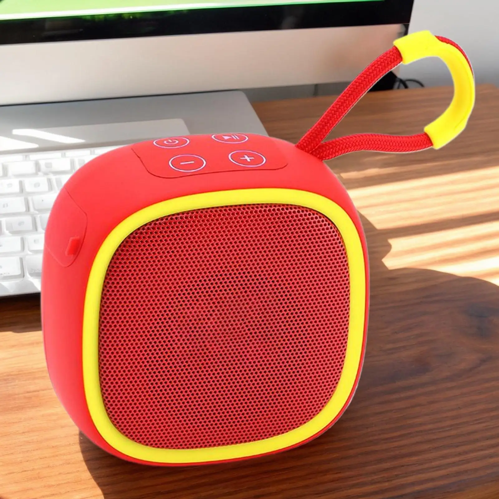 Altavoces inalámbricos portátiles, altavoz compacto resistente al agua con mango, sonido estéreo, dispositivos tecnológicos electrónicos ligeros para viajes