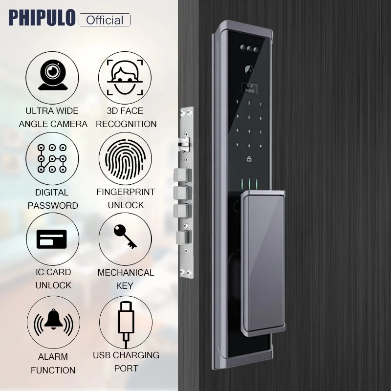 Fully Automatic Digital Biometrics Lock Home Smart Life Multifunction Password Waterproof Electronic Fingerprint Smart Lock