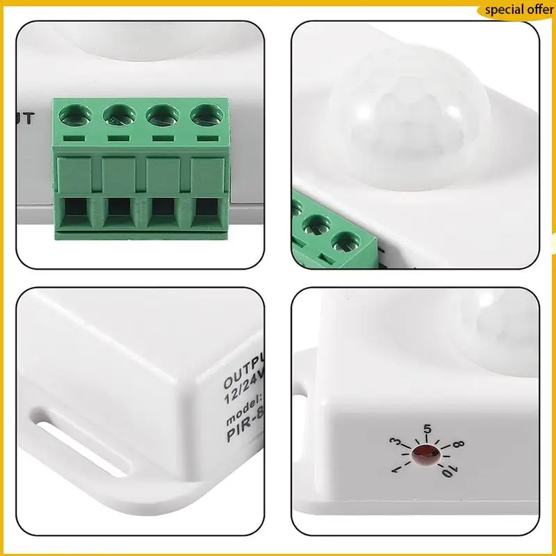 

A50I DC 12V/24V 8A Motion Sensor Switch LED Light Strip Automatic,PIR Sensor LED Motion Sensor Switch
