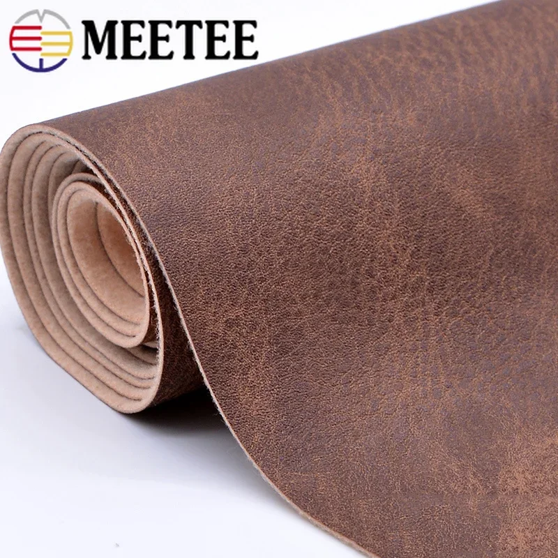 Meetee 50X135CM Faux Artificial Synthetic Leather Fabric for Sewing DIY Bag Shoes Sofa Material Home Decoration Accessories