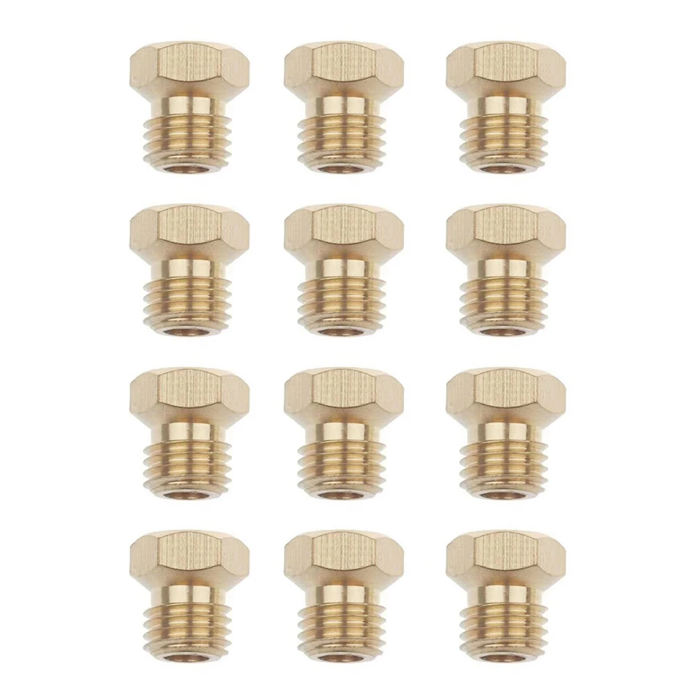 5-burner Adapter Set Brass Orifice Kit 0.7*0.8CM for m6*0.75 Brass Nozzle Kit Replacement Jet Set Precision Nozzle Sizes