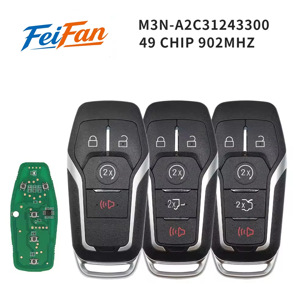 

FeiFan M3N-A2C31243300 For Ford F-150 350 450 550 Edge Explorer Mustang 2015 -2017 Smart key lincoln mkz mkc 902MHz ID49