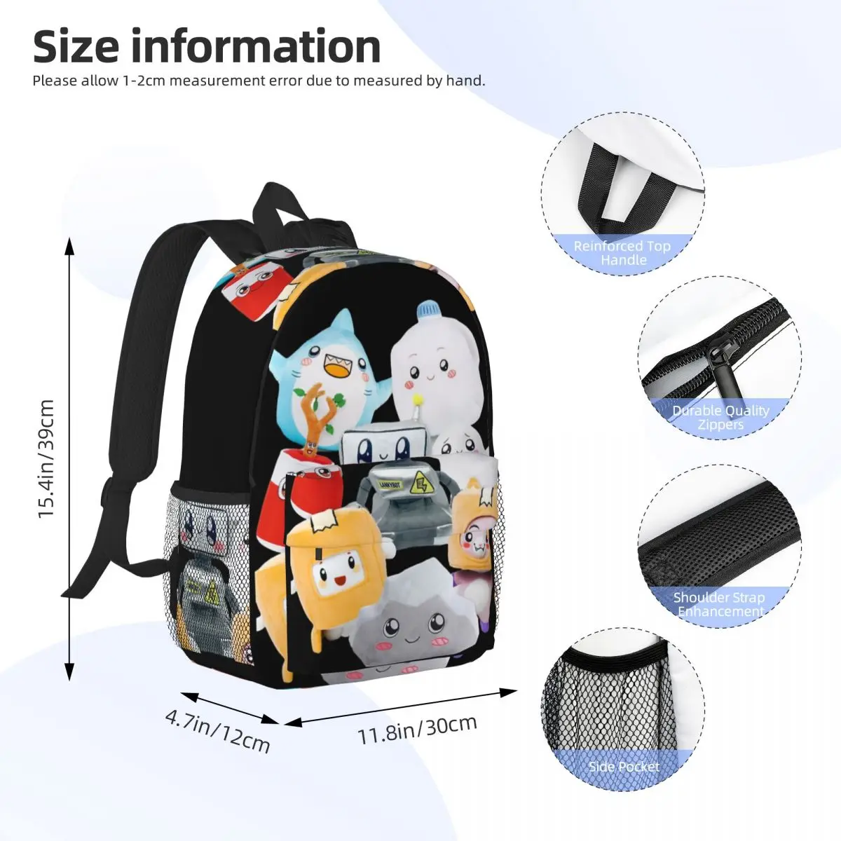 Rocky Lankybox Lanky Box Backpacks Boys Girls Bookbag Fashion Students School Bags Laptop Rucksack Shoulder Bag Large Capacity