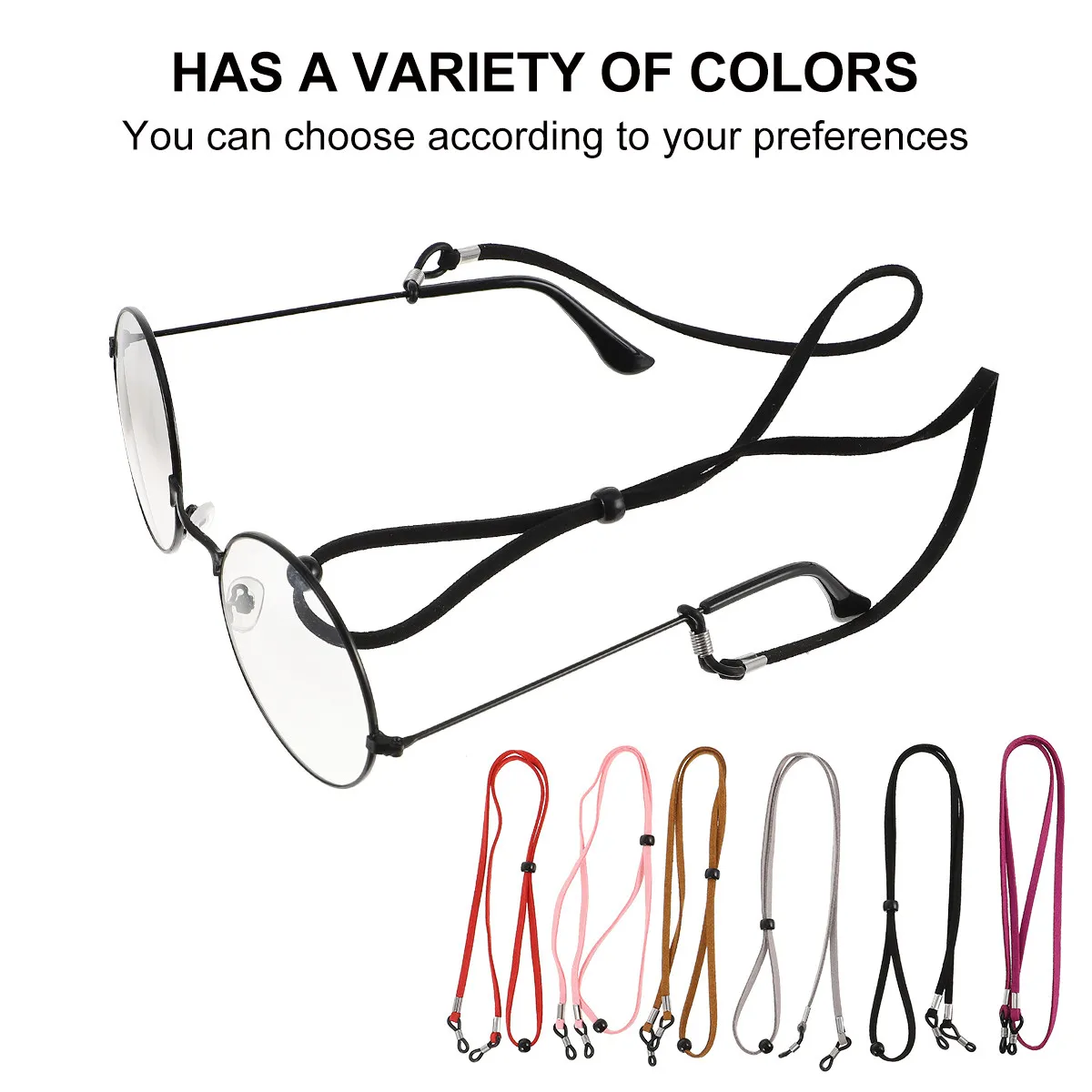 

6Pcs Non-Slip Glasses Rope Adjustable Sports Glasses Lanyard Durable Anti-Skid Chain for Riding Running Outdoor