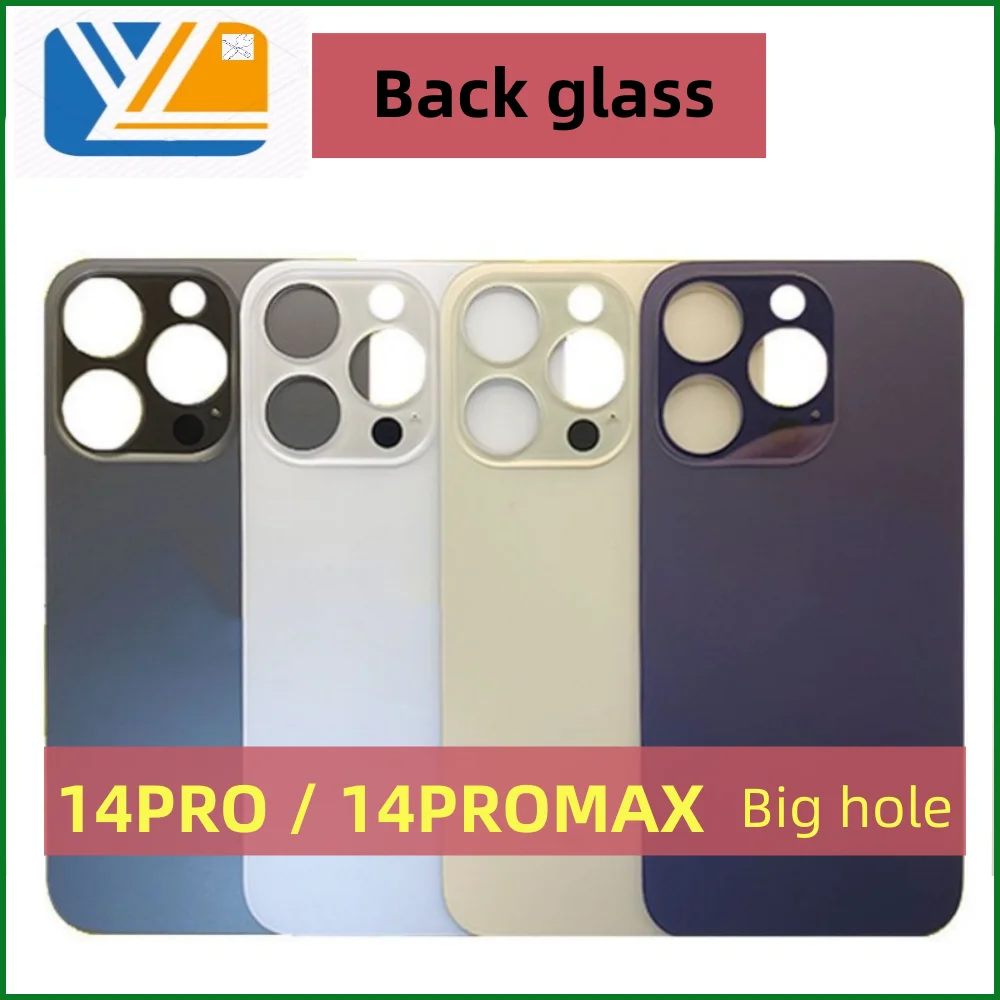 Back Cover+3M Tape For iPhone 14 Pro/14 Pro max Glass Fast Replacement High Quality Housing Battery Cover Big Hole Back Glass