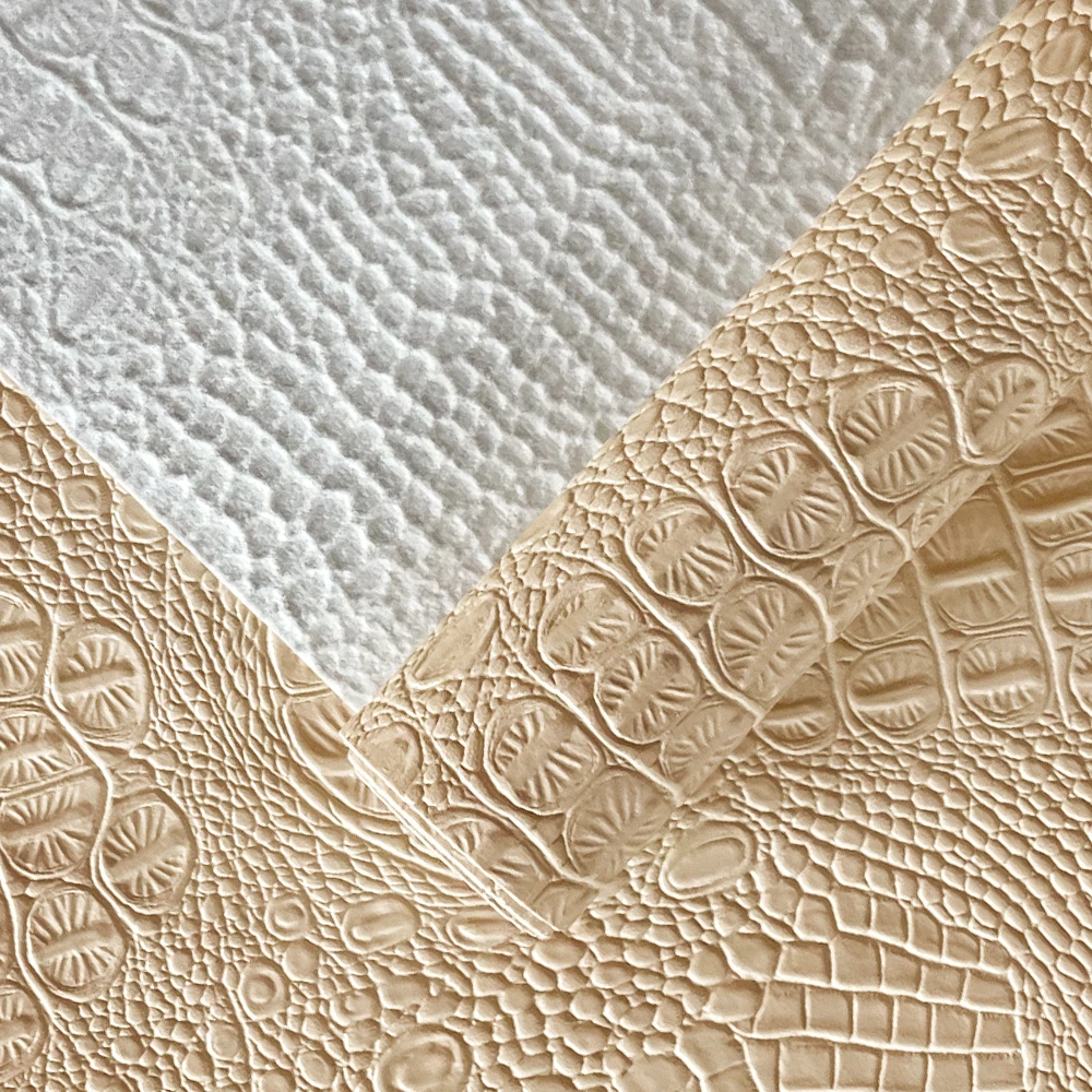 1 yard crocodile pattern artificial leather fabric 91*135cm marine vinyl soft crocodile leather synthetic leather, cut, used for