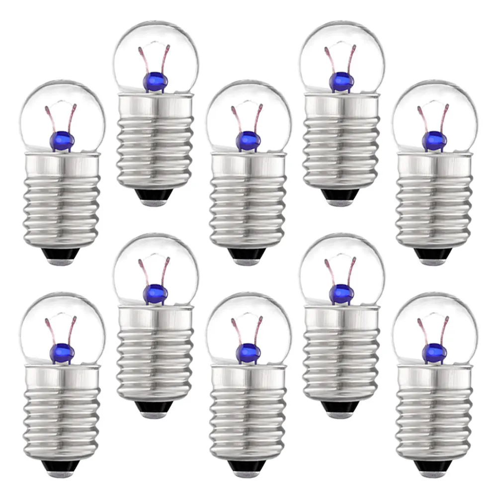 

10Pcs Miniature Screw Base Light Bulbs Energy Saving Tiny Bulb Set for Physical Electrical Experiments Circuits Crafts