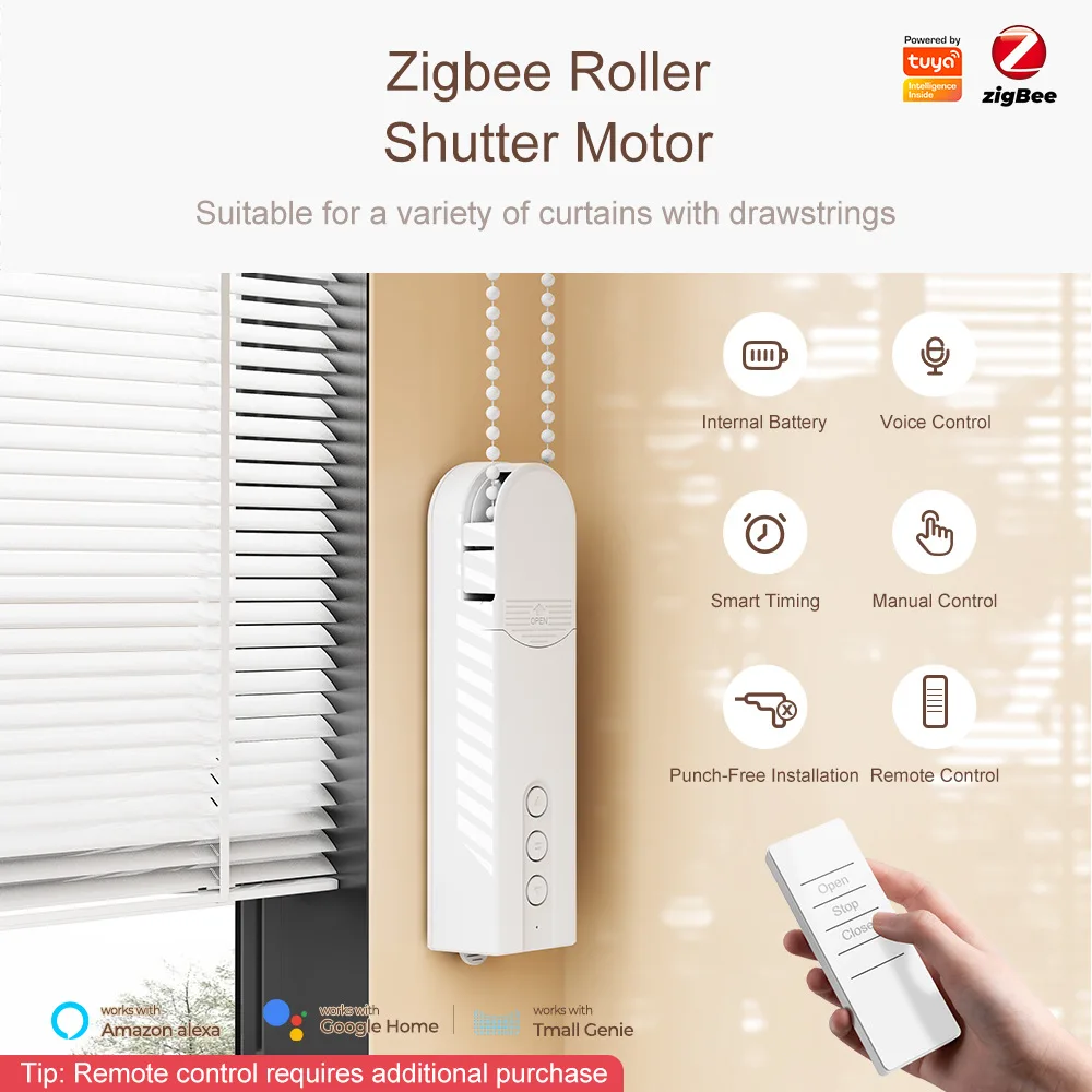 

Wiif умный мотор для штор на шнурке, автоматическое граффити, электрический двигатель с дистанционным управлением Zigbee для рольставней