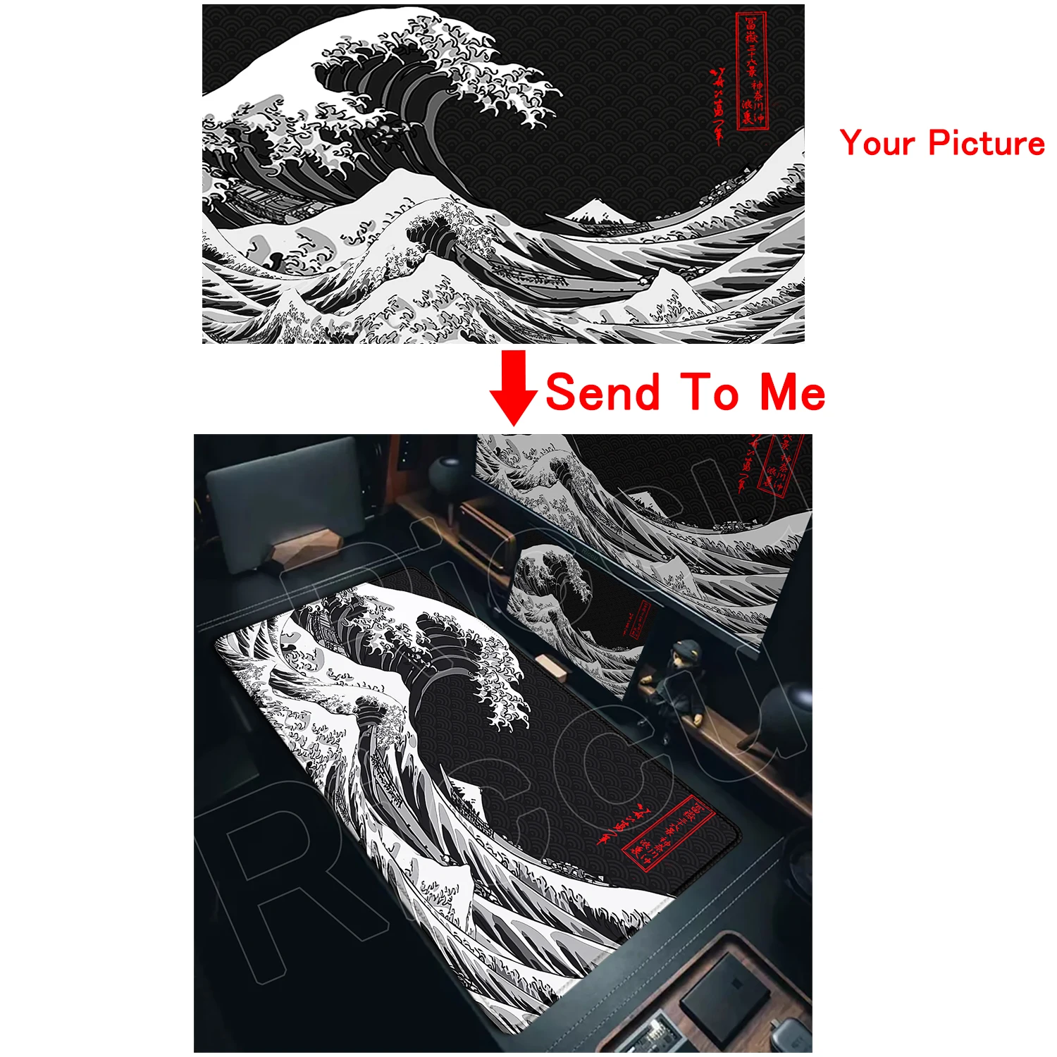 Large Computer Lock Edge Gamer Mousepad XXL DIY Picture HD Print Custom Mouse Pad 30x80cm 40x90cm Deskmat Anime Gaming Mouse Mat