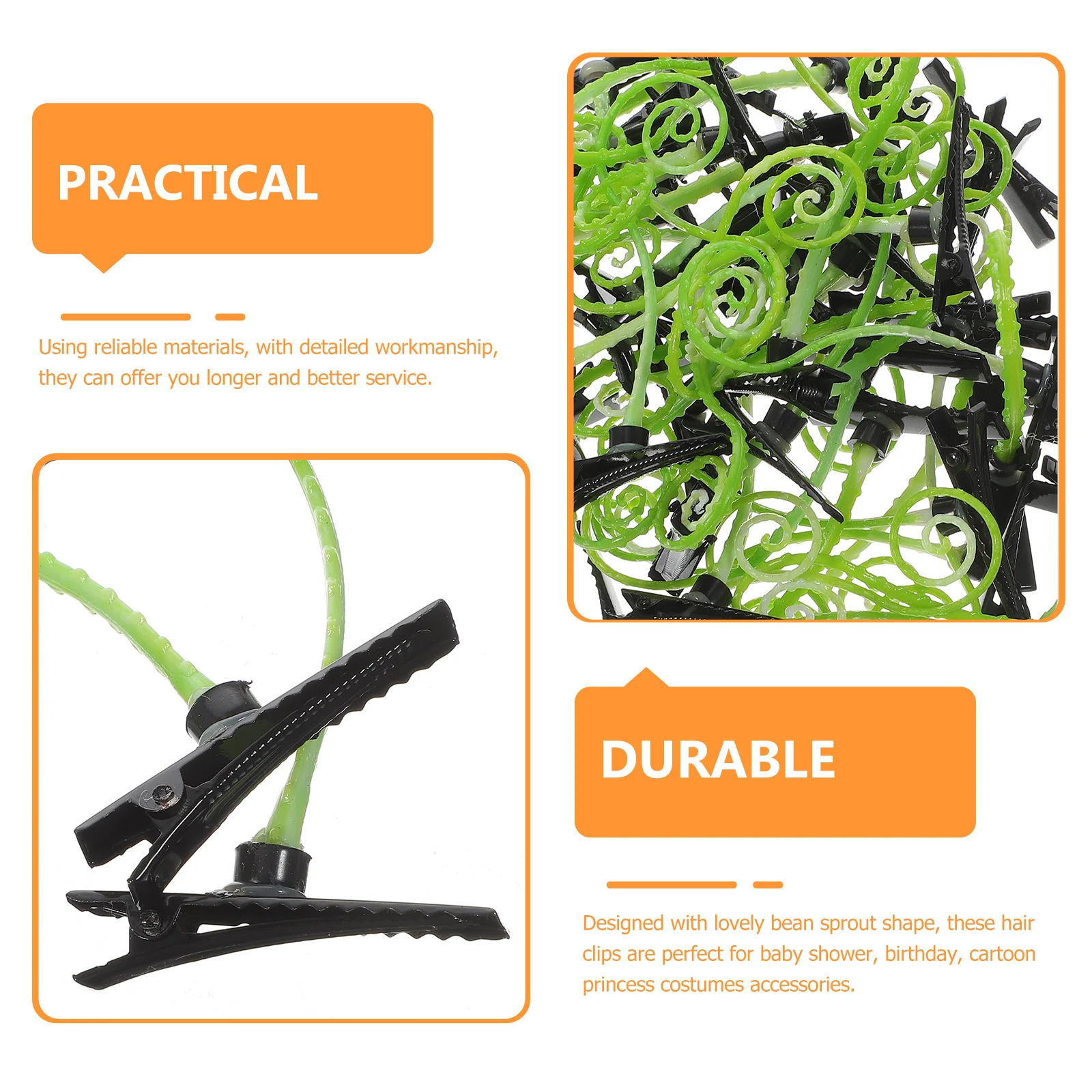 

50 шт., заколки для волос с имитацией растений, вьющаяся трава, дизайн, заколки для волос для девочек, креативные декоративные заколки для волос для маленьких девочек, украшение для волос